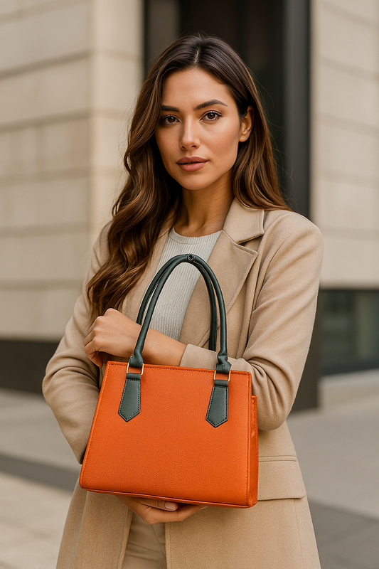 Elegantra | 1pc Leather Handbag – Office & Everyday Chic