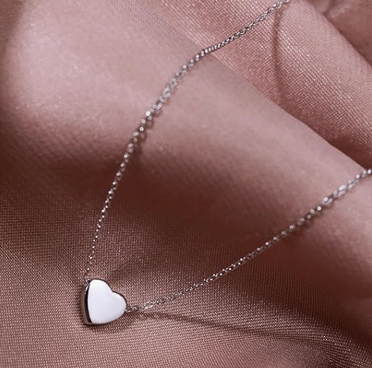 Forever Love – Heart Pendant Snake Chain Necklace for girls